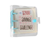Portable Binder Savings Challenge, Money Saving Planner, Expense Tracking Binder, Efficient Organization, Compact and Portable, Pink, Blue, for Adults