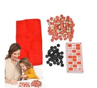 Portable Bingo Games - Wooden Travel Set, Russian Strategy Toy, Educational Learning Board With Fun Feature | Perfect Birthday Christmas Easter Party Activities For Kids Family Holiday Celebration Use