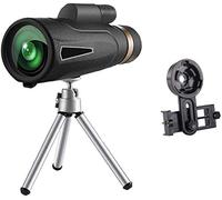 Portable Binoculars High Power 10x50 Compact with High BAK4 Prism Lens Monocular with Smartphone Adapter and Tripod for Bird Watching Traveling Seeing