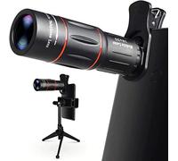 Portable Binoculars High Power Cell Phone Lens, 18X Zoom Telephoto Lens with Tripod, Hd Phone Camera Lens Compatible, Android Smartphone,Black
