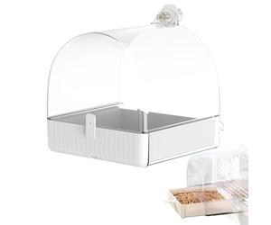 Portable Bird Bath, Multifunctional Pet Basin Bowl, 12 Inches Large Birds Baths with Feeding Feature, Bird Bath House with Stand, Garden Yard Patio Accessory Easy Cleaning Outdoor Supplies