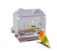 Portable Bird Carrier - Breathable Small Cage, Easy Transport Compact Size with Sturdy Handle For, Metal Wire and Material Locking Door Design, Pet Cage for Cockatiel Lovebird