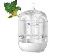 Portable Bird Carrier - Small Round Cage for Parakeets, Travel Aviary for Conures | Compact Cockatiel Hand Cage with Perch, Easy Carry Bird Enclosure for Lovebirds, Pet Relocation, Car Transport