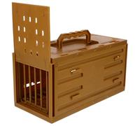 Portable Bird Carrier Travel Cage ABS Ventilated Coffee Parrot Transport | Reduces Travel Stress during Long Journeys, Easy to Carry, Suitable for Pigeons and Finches