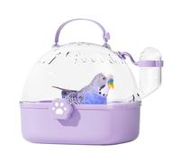 Portable Bird Carrier Travel Cage, Small Pet Transport Case 18.4x16.3x17cm, Lightweight Compact Carrier with Ventilation, Water Bottle and Handle Parakeets, for Outdoor Trips