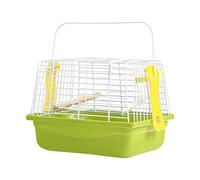 Portable Bird Transport Cage - Transport Box for Small, Lightweight Pet Cage with Cushion, Design with Tiger Peony and Black for Safe Travel Indoors and Outdoors