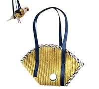 Portable Bird Traval Carrier Bag, Escape Resistant Outdoor Harness Vest for Small Medium Parrots, Cockatiel, Budgie, Yellow Color (22cm x 11.5cm)