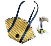 Portable Bird Traval Carrier Bag, Parrot Parakeet Carrier Escape Resistant Outdoor Harness Vest, for Small Medium Parrots,Cockatiel,Budgie, Fit Vet Visit Shopping,Outdoor Trip, Random Color (Large)