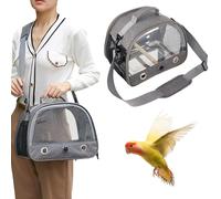 Portable Bird Travel Cage - Lightweight Folding Carrier Pet Bag Compact | Parrot with Standing Perch and Easy Clean Tray Ideal for Small Birds When Travelling