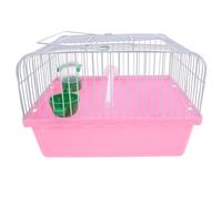 Portable Bird Travel Carrier Cage with Perch, Food Box, Waterer | Spacious Interior, Easy Storage and Cleaning, ABS and Iron Build, Pink Colour for Travel Outdoors Random Color