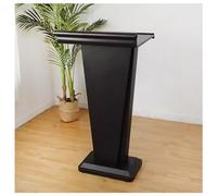 Portable Black Lectern Podium Stand for Churches, Restaurants, Seminars & Schools - Adjustable Floor Pulpit for Public Speaking & Presentations