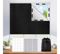 Portable Blackout Blind 100% Blackout Blinds Curtain for Window with Nano Tape No Drill Portable Blackout Shades Film for Bedroom Cars Kitchen and Travel (300 * 150cm)