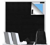 Portable Blackout Blind, 100% Blackout Material, Easy to Stick On No Drill Blinds Blackout Curtains Come with Self Adhesive Fasteners, Window,Easy Fit Home Office Loft Nursery or Travel (100 * 150)