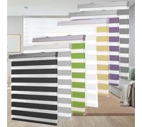Portable Blackout Blind 95 x 260 cm Blinds Roller Blind Day and Night Blinds Curtains with Install Accessories for Nursery Bedroom and Travel, White