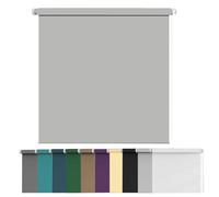 Portable Blackout Blind Easy Fit 70 x 100 cm Blackout Waterproof Polyester No Drill Blinds Curtains Adjustable and Lightweight for Bedrooms Living Room Bathroom, Light Grey