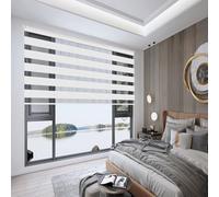 Portable Blackout Blinds 70 x 250 cm Adjustable and UV Protection Black Out Blinds Customized Blind Easy to Install Fittings Included for Windows Room Darkening, White
