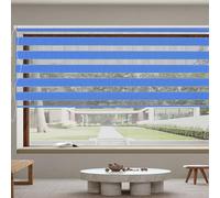Portable Blackout Blinds 90 x 200 cm Thermal Insulated UV Protection Day and Night Roller Blinds Easy to Install Fittings Included for Bedroom Office Apartment, Blue