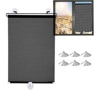 Portable Blackout Roller Shades - Lightweight Cordless Blinds With Suction Cups For Travel, Balcony, Nursery, Dorm Room - Easy Install & Privacy Protection Polka Dots 20W x 78H