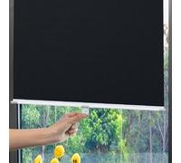 Portable Blackout Roller Shades - Suction Cup Window Coverings Easy No-Drill Installation UV Protection Retractable Design for Home & Travel Sunlight Blocking & Privacy Solutions.