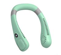 Portable Bladeless Neck Fan With Cooling Plate, Neckbrace Personal HandsFree, 1200MAh Battery, 5 Speed Wind For Outdoor Use In Hot Conditions(green)