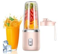 Portable Blender, 14Oz Personal Blender, Fruit Veggie Juicer Cup, Baby Food Mixing Machine, Juice Maker Delivers 5-10 Blending Cycles, for Baby Food, Travel, Offices, 22x9.5cm