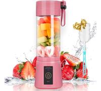 Portable Blender, 380ml/13oz USB Rechargeable Mini Blender with 6 Blades for Smoothies, Baby Food, Travel & Office, BPA-Free, 30W Cordless Juicer Cup-5.20