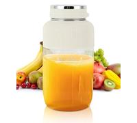 Portable Blender, 40.58 oz Multifunctional Juicer Cup, Travel Blender for Shakes and Smoothies, Type-C USB Rechargeable, BPA Free (White)