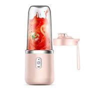 Portable Blender, 400ml Electric Mini Juicer with Direct-drinking Lid USB Rechargeable Personal Smoothie Maker for Home Travel Office Gym