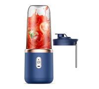 Portable Blender, 400ml Electric Mini Juicer with Direct-drinking Lid USB Rechargeable Personal Smoothie Maker for Home Travel Office Gym