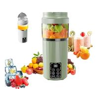 Portable Blender 460ml Fruit Veggie Juicer Cup Cordless Mini Blender USB Rechargeable Personal Blenders Strong Cutting Power Portable Smoothies, Protein Shakes for Home,Sport,Office (Green)