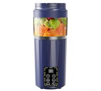 Portable Blender 460ml USB Rechargeable Personal Mixer for Smoothies Ice Crushing - Cordless Juicer Cup with 6 Blades for Gym Travel Office White(blue)