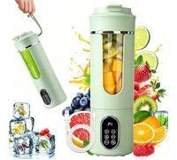 Portable Blender, 530ml Personal Blender USB Rechargeable, Mini Blender for Smoothie, Fruit Juice, Strong Cutting Power with 12 Blades, Cordless Juicer Cup for Gym Office Travel