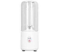 Portable Blender 6 Blades USB Rechargeable Mini Juicer Cup for Home 500ml with Transparent Bottle Design for Home School On The (White)