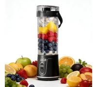 Portable Blender 600Ml Blender Smoothie Maker with 12 Blades and Lid, Cordless Mini Blender Usb Rechargeable Personal Blender Strong Cutting Power,Fruit Veggie Juicer Cup Portable Smoothies