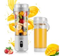 Portable Blender 600ml Cordless Mini Blender USB Rechargeable Personal Blender Strong Cutting Power with 12 Blades Fruit Veggie Juicer Cup Portable Smoothies, Protein Shakes for Home,Sport,Office