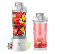 Portable Blender 600ml Personal Size Juicer Cup for Shakes and Smoothies with 6 Bs 150 Watt Waterproof Rechargeable Handheld Blender Cup for Travel Sports Home Office