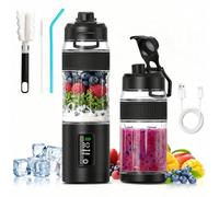 Portable Blender,600ml,Rechargeable,Blends Ice,Makes Smoothies,Shakes | Leakproof Lid & Sip Spout,with 6 Ultra-sharp Blades,for Travel,Office&Sports,Healthy Shakes On The Move
