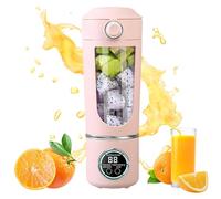 Portable Blender, 700ml Powerful Cordless Mini Blender, Rechargeable Portable Smoothies, Leakproof Lid & Sip Spout, Personal Blender with 12 Sharp Blade for Protein Shakes, Frozen Fruit (Pink)