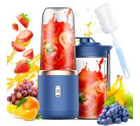 Portable Blender, Afenau 400 ml Smoothie Blender with Brush and Replacement Cup, USB Charging Portable Blender, Stand Mixer, Small for Preparing Milkshakes, Juices, Smoothies