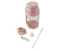 Portable Blender Cup USB Rechargeable 1500ML Large Capacity Electric Juicer Blender for Fruits Vegetables Smoothies Gym Travel Home Kitchen ABS Material (Pink)