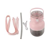 Portable Blender Cup USB Rechargeable Cordless Mini Electric Juicer Cup with Straw 500ML Large Capacity for Smoothies Shakes and Drinks ABS Material 26.88oz (Pink)