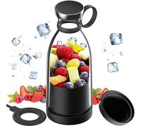 Portable Blender,Fashion Portable Blender for Shakes and Smoothies 11.8 Oz,Magnetic USB Fast Charging Mini Fresh Juice Mixer Bottle,Take It for Traveling, Outdoor, Gym, Office, Cars, Gift. (Black)