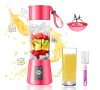 Portable Blender for Shakes and Smoothies - Newly Upgraded 13 Oz Mini Blender with 6 Blades, USB & Type-C Rechargeable, Suitable for Making Fresh Juice, Convenient for Travel and Sports