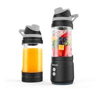 Portable Blender for Smoothies and Shakes, Anti-Jamming, 24oz USB-C Rechargeable, BPA-Free, Electric Protein Shaker Bottle with Travel Lid for Kitchen, Gym (Black)