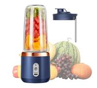 Portable Blender, Fruit Juice Mixer Personal Blender Usb Rechargeable, To-Go Fruit Mixer With 6 Steel Leafs For Home, Offices, Sports, Gyms, Travel, Smoothies Maker, Protein Shakes, Fruit Juicer