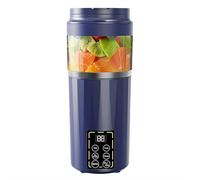 Portable Blender Fruit Veggie Juicer Cup, 460ml Cordless Mini Juicer Cup for Smoothies Protein Shakes, USB Rechargeable Personal Blender with 12 Blades for Home Sport Office