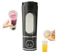 Portable Blender, Induction Technology 1500mAh Strong Cutting Power with 12-Blade,Dishwasher Compact Rechargeable,Vacuum Personal Size Mini Blender for Shakes,Smoothies,Sports, Travel, Hiking (Black)