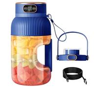 Portable Blender Large Capacity Portable Juicer Blender 10 Blades Electric Personal Blenders with Anti-slip Handle Juicer Cup with Display for Kitchen Travel SportPortable