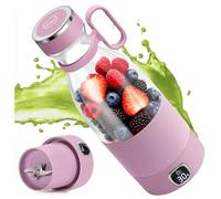 Portable Blender, MIAOKE 6 Blades Juicer Cup for Juice Shakes and Smoothies 350ml Mini Blender with Led Display Usb Rechargeable,3000Mah Rechargeable Battery, for Home Outdoors Travel-Iceberry powder