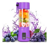Portable Blender, Mini Blender for Shakes and Smoothies,Upgrade The 6-Blades with USB Interface, Purple